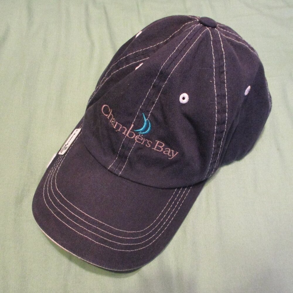 Imperial Chambers Bay Washington Golf Course Baseball Dad Hat Cap w/ Ball Marker